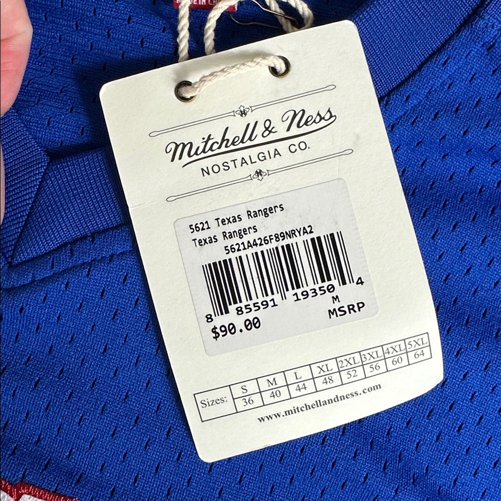Mitchell & Ness Kids Texas Rangers Jersey - Picture 7 of 7